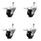 Service Caster 3 Inch Soft Rubber Wheel Swivel 10mm Stem Caster Set with Total Lock Brake SCC-TSTTL20S314-SRS-M1015-4 - alternate 3